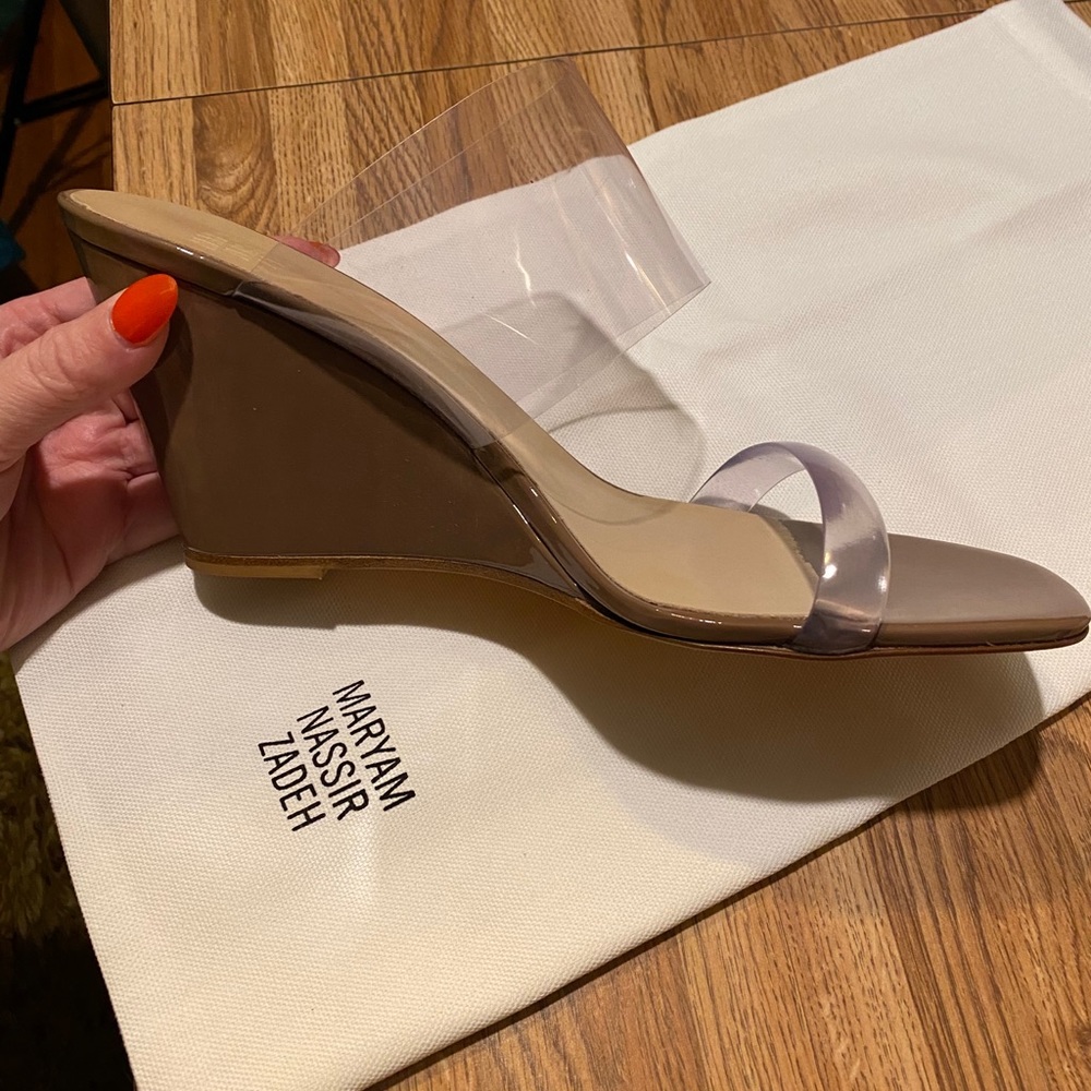 Maryam Nassir Zadeh Olympia Wedges - Adobe